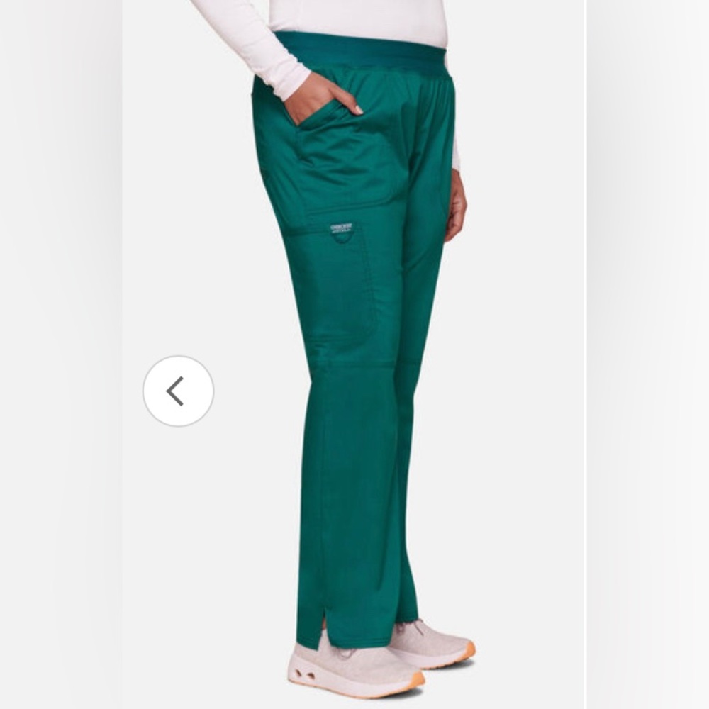 Cherokee Hunter Green Cargo Scrub Pants - Picture 3 of 13